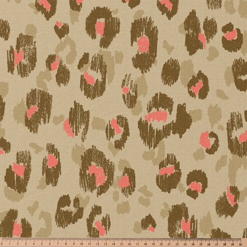 Printed Cotton KARULA Linen / Pink